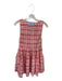 Hill House Size S Red & White Cotton Smocked Plaid Sleeveless Short Dress Red & White / S