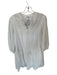 Shoshanna Size 4 White Cotton Long Balloon Sleeve Eyelet Lined Dress White / 4