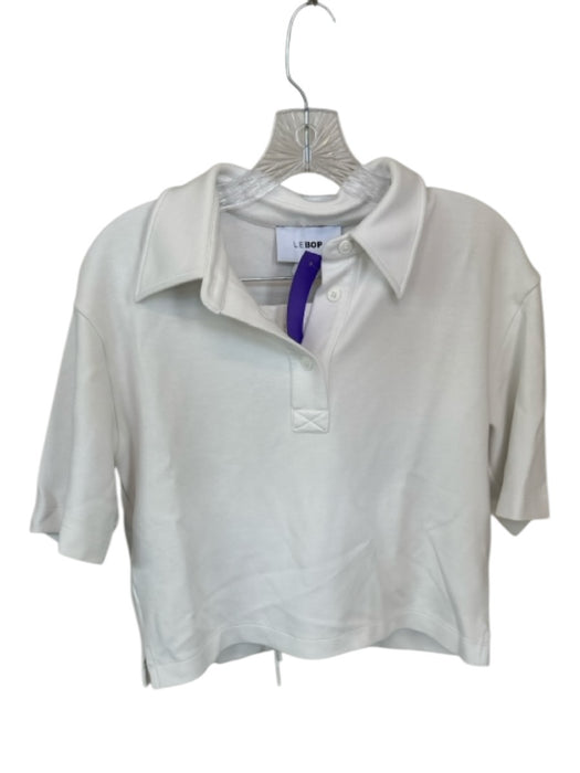 Le Bop Size S White Viscose Blend Drawstring Collar Short Set White / S