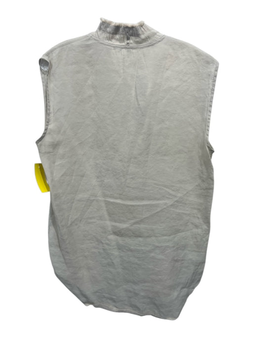 Toteme Size M Cream Beige Viscose & Polyester Sleeveless Mock Neck Top Cream Beige / M
