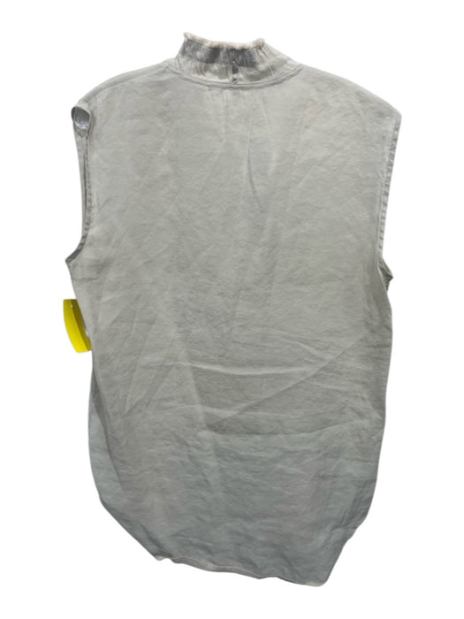 Toteme Size M Cream Beige Viscose & Polyester Sleeveless Mock Neck Top Cream Beige / M