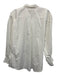 Ann Mashburn Size M White Cotton Long Sleeve Half Button Collar Top White / M