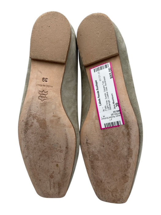 Ann Mashburn Shoe Size 39 Light Gray Suede Square Toe Rectangle Flats Light Gray / 39