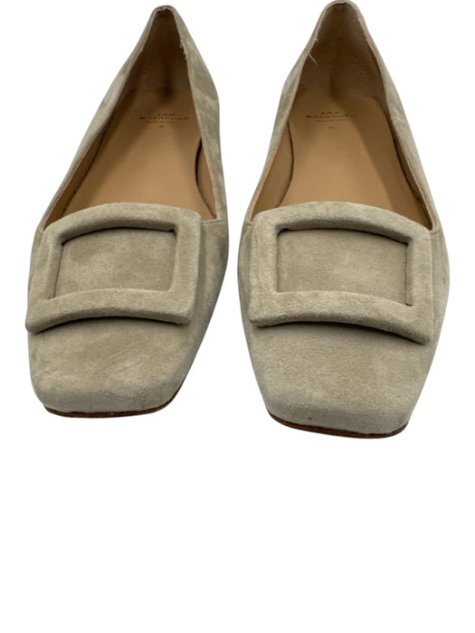 Ann Mashburn Shoe Size 39 Light Gray Suede Square Toe Rectangle Flats Light Gray / 39