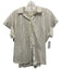 Citizens of Humanity Size M White, Beige, Blue Cotton & Ramie Short Sleeve Top White, Beige, Blue / M