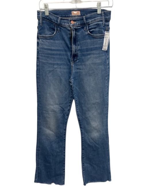 Mother Size 29 Medium Wash Cotton Denim High Rise Whiskering Kick Flare Jeans Medium Wash / 29