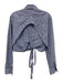 Marlene Rougier Size Est Small Blue & White Cotton Long Sleeve Gingham Top Blue & White / Est Small