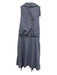 Cinq a Sept Size 10 Navy Blue & White Cotton Blend Sleeveless Plaid Dress Navy Blue & White / 10
