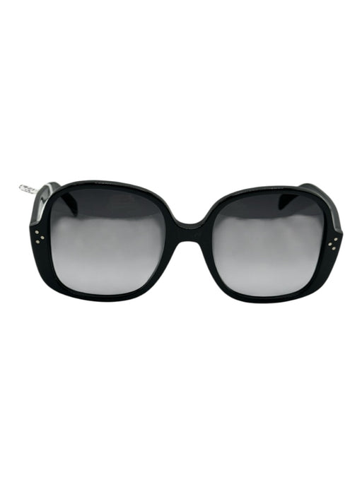 Celine Black Acetate Oversize Tinted Square Sunglasses Black