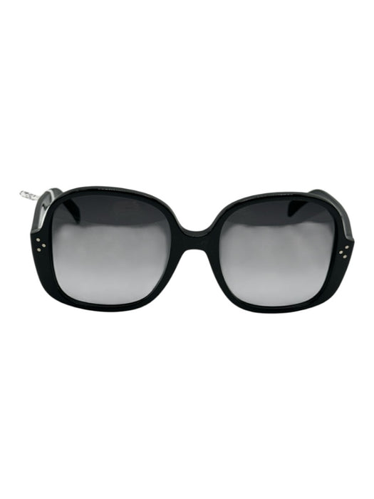 Celine Black Acetate Oversize Tinted Square Sunglasses Black