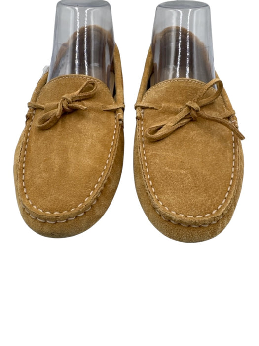 Ann Mashburn Shoe Size 38 Beige Suede Bow detail Driver Loafers Beige / 38