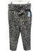Tara Jarmon Size Est M Navy & white Polyester Blend Floral Jacquard Pants Navy & white / Est M