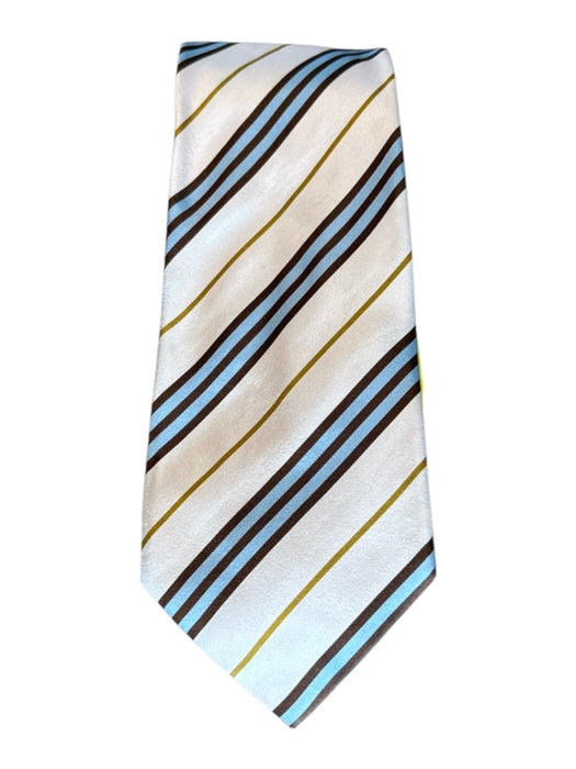Burberry Pink & Blue Silk Striped Men's Ties Pink & Blue