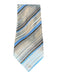 Brioni Silver & Brown Silk Striped Men's Ties Silver & Brown