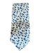 Miller Brothers White & Blue Silk Floral Men's Ties White & Blue
