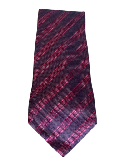 Corneliani Red Silk Striped Men's Ties Red