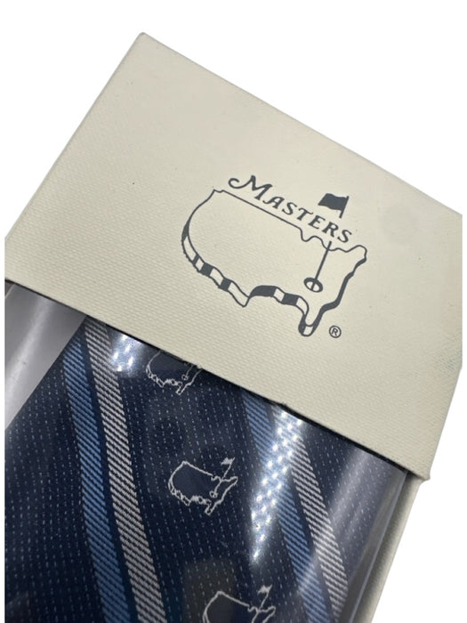Masters New Blue Silk Striped Men's Tie Blue