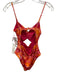 L Space Size 6 Pink & Orange Nylon clasp closure Floral One piece Swimsuit Pink & Orange / 6