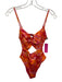 L Space Size 6 Pink & Orange Nylon clasp closure Floral One piece Swimsuit Pink & Orange / 6