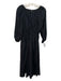 Madewell Size 6 Black Cotton Long Sleeve Solid V Neck Maxi Dress Black / 6