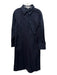 Zara Size L Navy Blue Cotton Short Sleeve Solid Button Up & Collar Maxi Dress Navy Blue / L