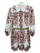Cleobella Size L White, Pink, Multi Cotton & Linen Long Balloon Sleeve Dress White, Pink, Multi / L