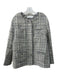 ASTR The Label Size L Gray & Cream Wool Blend silver tone hardware Tweed Coat Gray & Cream / L