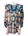 Sea New York Size M White, Blue, Multi Cotton Long Sleeve Patchwork Dress White, Blue, Multi / M