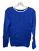 Tory Sport Size M Blue & White Rayon Blend Zig Zag Perforated Long Sleeve Top Blue & White / M