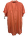 Treasure & Bond Size S coral Tencel Blend Pockets 1/2 Button Cap Sleeve Dress coral / S