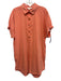 Treasure & Bond Size S coral Tencel Blend Pockets 1/2 Button Cap Sleeve Dress coral / S