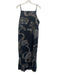 Desmond & Dempsey Size L Black & Cream Cotton Square Neck Printed Maxi Dress Black & Cream / L