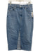 Paige Size 28 Blue Wash Cotton Blend Zip & Button Whiskering Front Slit Skirt Blue Wash / 28