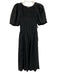 Madewell Size 6 Black Cotton Shirred Short Puff Sleeve Maxi Dress Black / 6