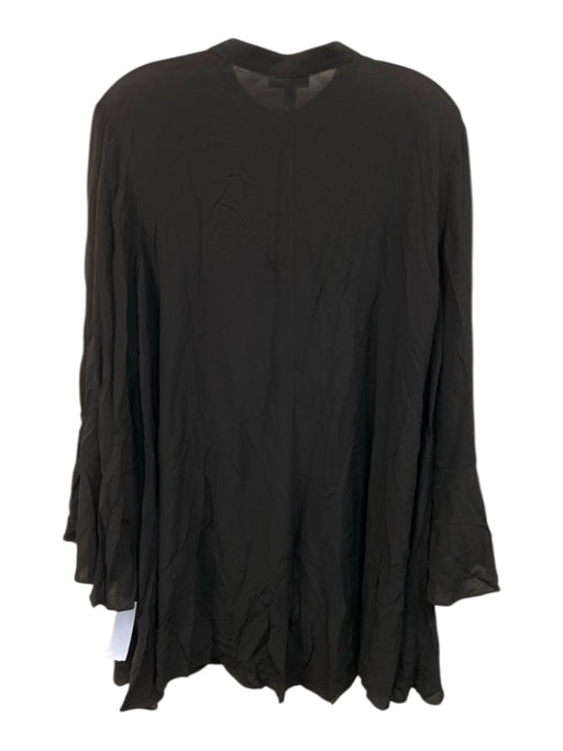 Nordstrom Size S Black Viscose Blend Button Down swing Mini Dress Black / S