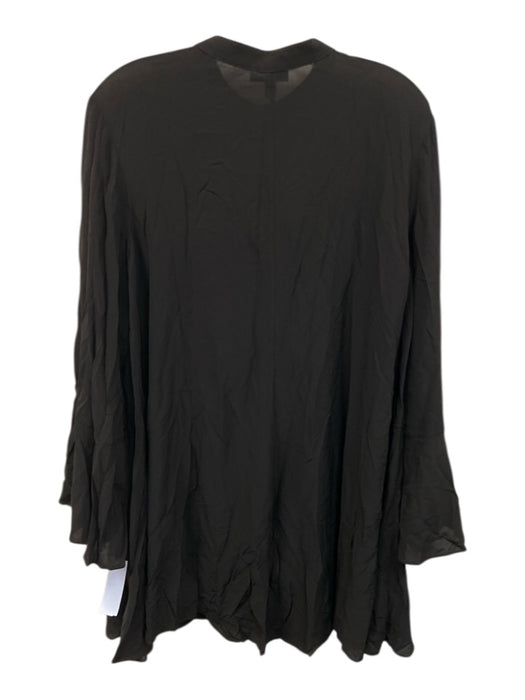 Nordstrom Size S Black Viscose Blend Button Down swing Mini Dress Black / S