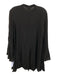 Nordstrom Size S Black Viscose Blend Button Down swing Mini Dress Black / S