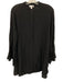 Nordstrom Size S Black Viscose Blend Button Down swing Mini Dress Black / S