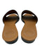 Chloe Shoe Size 38 Black Leather Gold Tone Hardware Logo Slide Sandals Black / 38