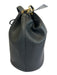 Furla Black Leather Gold Tone Hardware Drawstring Top Multiple Straps Bag Black