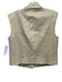 Elie Tahari Size 6 Cream Beige Linen Blend Shimmer Sleeveless Single Button Vest Cream Beige / 6