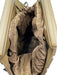 Verano Hill Tan Brown Faux Leather Top Handle Woven Drawstring Bag Tan Brown / S