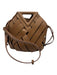 Verano Hill Tan Brown Faux Leather Top Handle Woven Drawstring Bag Tan Brown / S