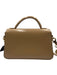 J Crew Light Brown & Gold Patent Leather Top Handle Turn Lock Bag Light Brown & Gold / XS