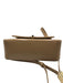 J Crew Light Brown & Gold Patent Leather Top Handle Turn Lock Bag Light Brown & Gold / XS