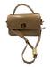 J Crew Light Brown & Gold Patent Leather Top Handle Turn Lock Bag Light Brown & Gold / XS