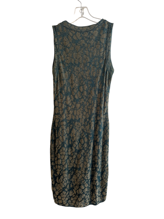 Missoni Size 42 Green Polyamide Sleeveless Abstract Print gold accent Dress Green / 42