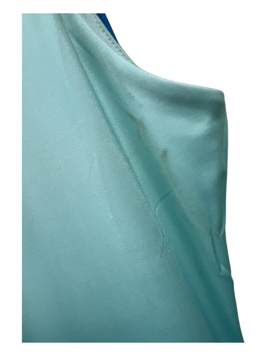 Meshki Size L Green & Blue Polyester Sleeveless Ombre Front knot Maxi Dress Green & Blue / L