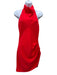 Amanda Uprichard Size S Red Polyester Sleeveless Open Back Dress Red / S