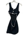 Amanda Uprichard Size S Black & White Polyester Sleeveless Side Cut Outs Dress Black & White / S